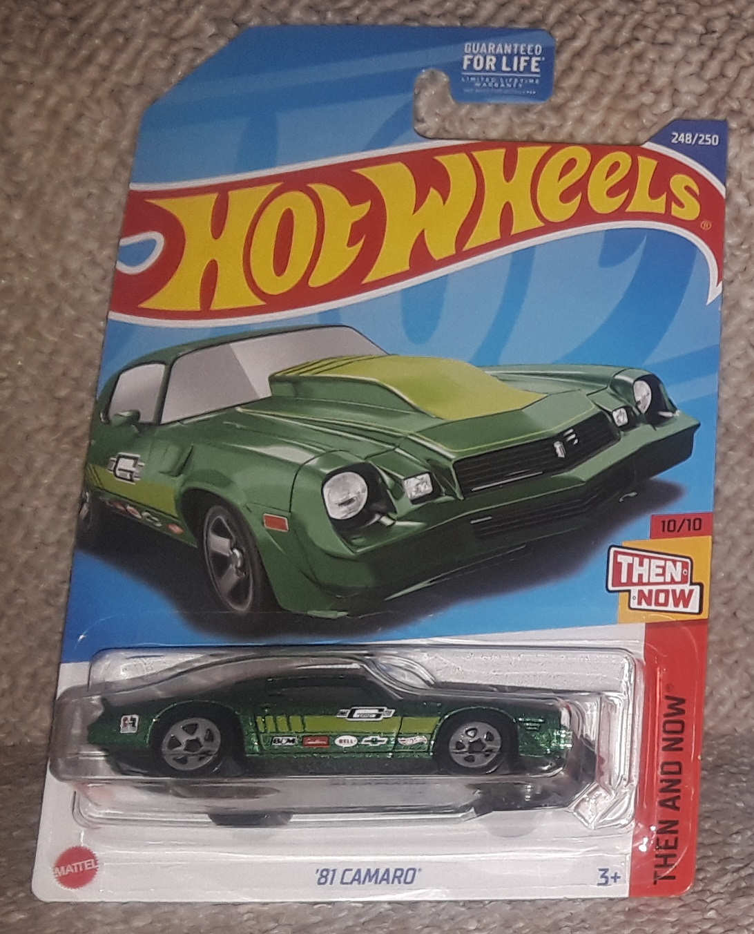 2022 Hot Wheels ‘81 Camaro #248/250 Then and Now 10/10 Green